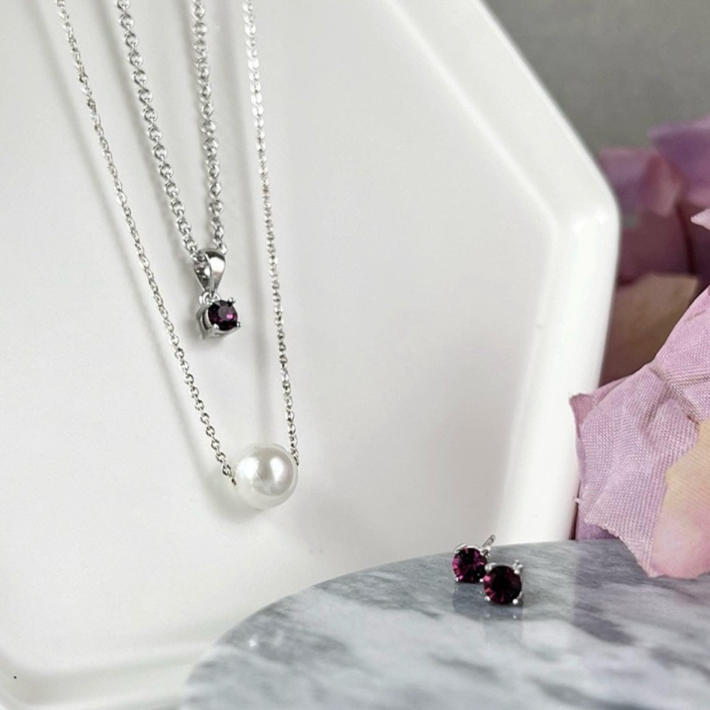 Park Lane Micro Amethyst Earrings & Necklace Set! BNIB!! HTF!!! - Picture 5 of 9